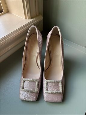 Beautisoles Pink Fabric Heels 10